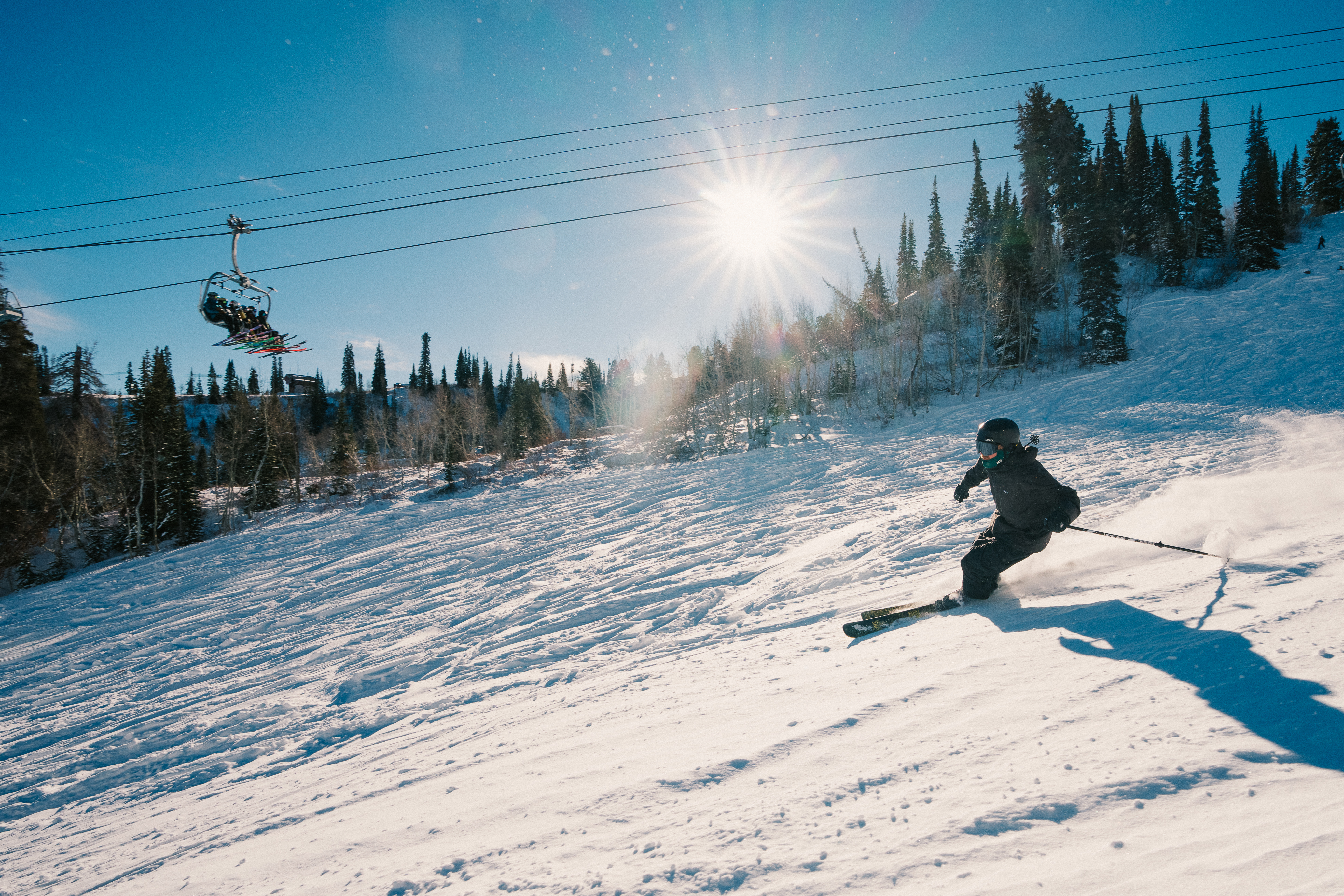 SB_OpeningDayGroomerSkiing